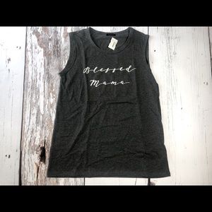 NWT Blessed mama muscle tank top large